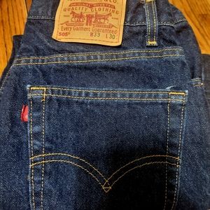 Levi’s Vintage 505 Regular Fit Straight Leg Red Tab Made in USA Vintage Jeans Me